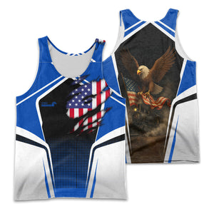 Railspirit Personalized Conrail Railroad Men Tank Top American Eagle Vintage Train Shirt