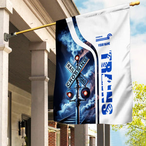 Railspirit Personalized Conrail Railroad Garden Flag Railroad Crossing Sign Flag All Over Print