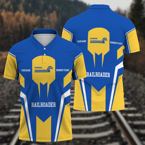 Railspirit Personalized Conrail Railroad Polo Shirt Custom Year Railroader Shirt Gift Idea For Train Lover