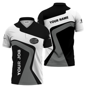 Railspirit Personalized New York Central Railroad Polo Shirt Unique Design with Custom Job Position Train Shirt