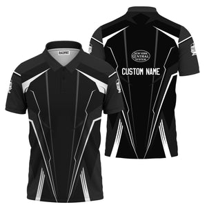 Railspirit Personalized New York Central Railroad Polo Shirt Lightning-Edge Design Train Shirt For Railroad Lovers