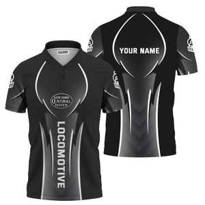 Railspirit Personalized New York Central Railroad Polo Shirt Striking Line Style Train Shirt For Locomotive Lovers