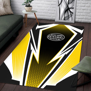 Railspirit New York Central Railroad Area Rug Lightning Graphic Style Rug Gift Idea For Train Lover