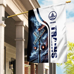 Railspirit Personalized Baltimore and Ohio Railroad Garden Flag Railroad Crossing Sign B&O Flag All Over Print