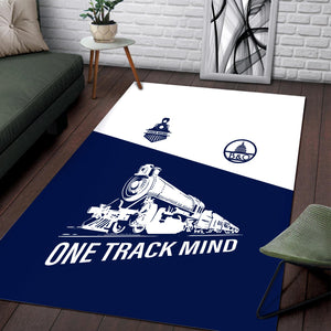 Railspirit Personalized Baltimore and Ohio Railroad Area Rug One Track Mind B&O Train Rug Gift Idea For Train Lover