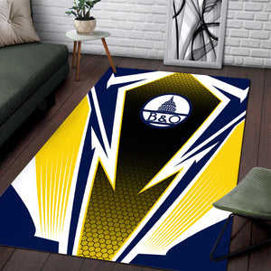 Railspirit Baltimore and Ohio Railroad Area Rug Lightning Graphic Style B&O Rug Gift Idea For Train Lover