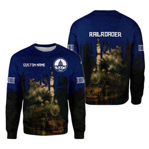 Railspirit Personalized Baltimore and Ohio Railroad Sweatshirt Vintage Train Art Style B&O Shirt For Locomotive Fans