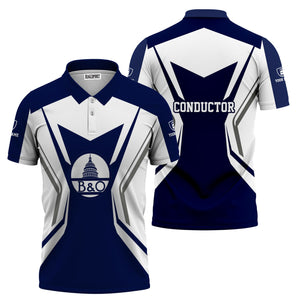 Railspirit Personalized Baltimore and Ohio Railroad Polo Shirt Unique Style with Custom Job B&O Train Shirt