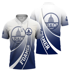 Railspirit Personalized Baltimore and Ohio Railroad Polo Shirt Railway-Themed Style B&O Shirt Gift Idea For Trainspotter