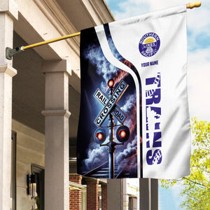 Railspirit Personalized Southern Pacific Railroad Garden Flag Railroad Crossing Sign Flag All Over Print