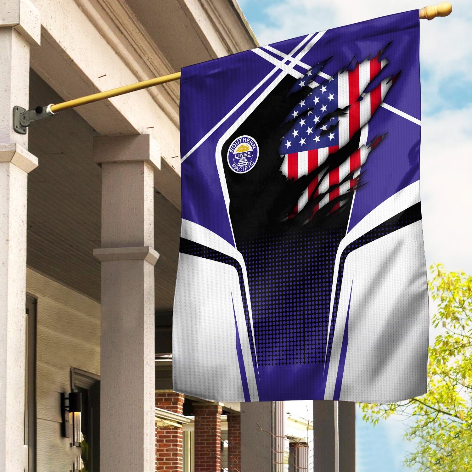 Railspirit Personalized Southern Pacific Railroad Garden Flag American Vintage All Over Printed Flag