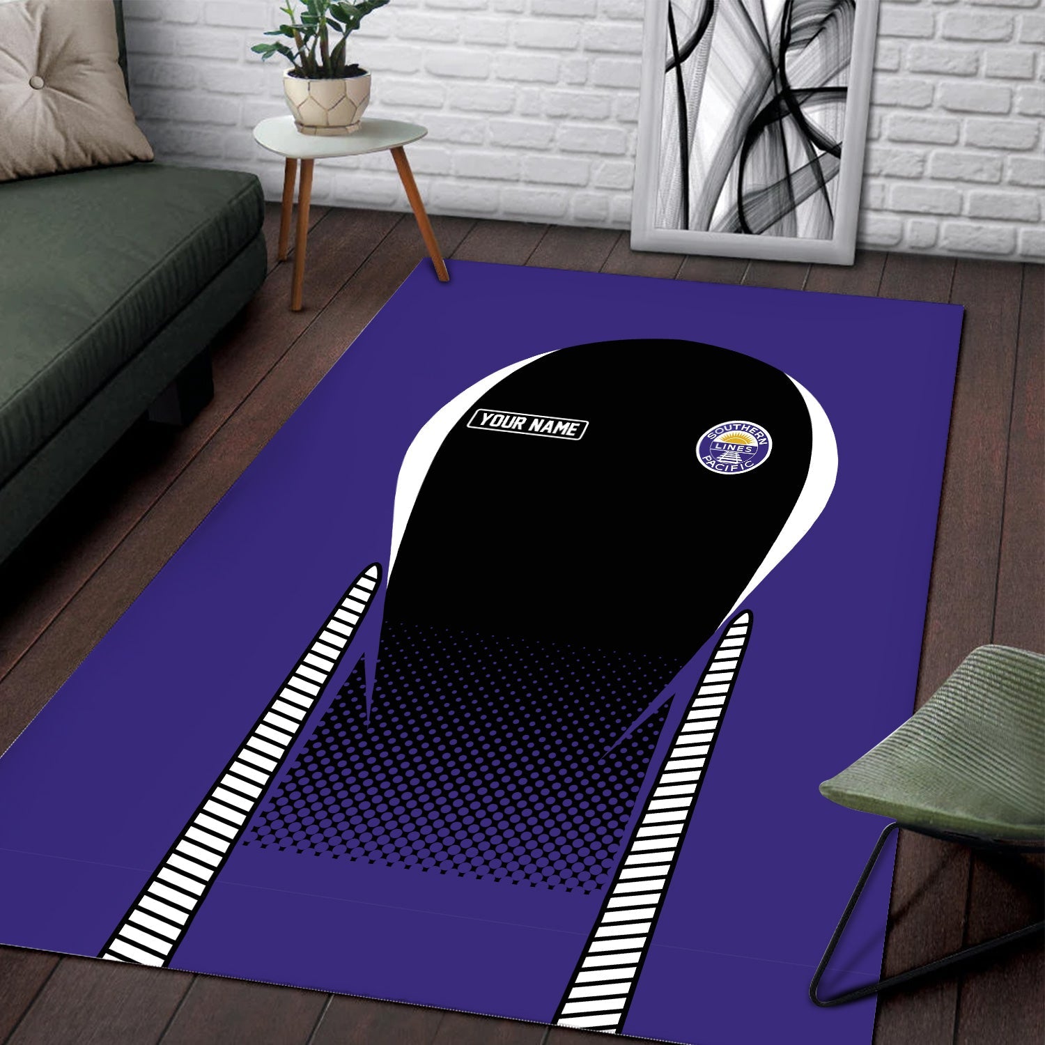 Railspirit Personalized Southern Pacific Railroad Area Rug All Over Printed Rug