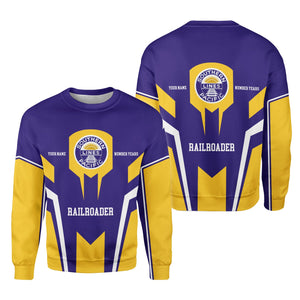 Railspirit Personalized Southern Pacific Railroad Sweatshirt Custom Year Railroader Shirt Gift Idea For Train Lover