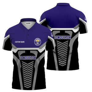 Railspirit Personalized Southern Pacific Railroad Polo Shirt Track-Inspired with Custom Job Position Train Shirt