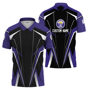 Railspirit Personalized Southern Pacific Railroad Polo Shirt Lightning-Edge Design Train Shirt For Railroad Lovers