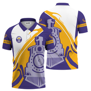 Railspirit Personalized Southern Pacific Railroad Polo Shirt Flame-Inspired Style Shirt Gift Idea For Train Lovers