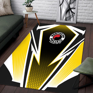 Railspirit Northern Pacific Railway Area Rug Lightning Graphic Style Rug Gift Idea For Train Lover