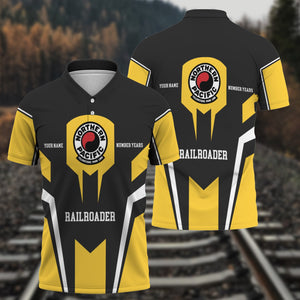 Railspirit Personalized Northern Pacific Railway Polo Shirt Custom Year Railroader Shirt Gift Idea For Train Lover