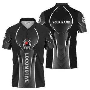 Railspirit Personalized Northern Pacific Railway Polo Shirt Striking Line Style Train Shirt For Locomotive Lovers