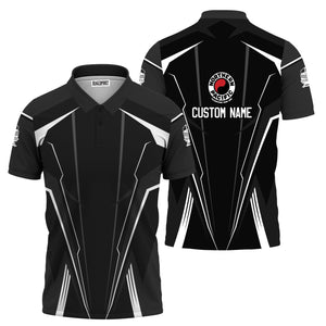 Railspirit Personalized Northern Pacific Railway Polo Shirt Lightning-Edge Design Train Shirt For Railroad Lovers