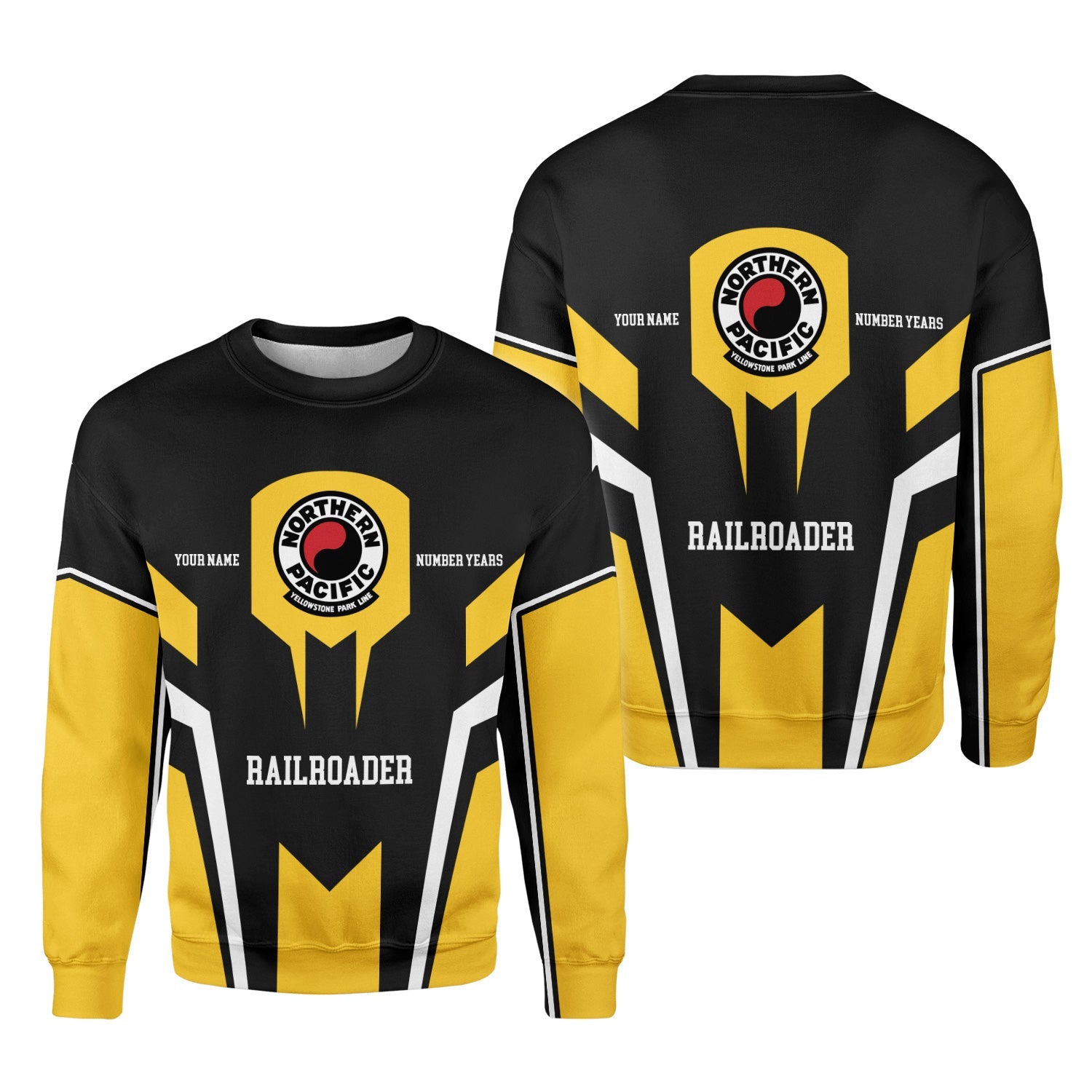 Railspirit Personalized Northern Pacific Railway Sweatshirt Custom Year Railroader Shirt Gift Idea For Train Lover