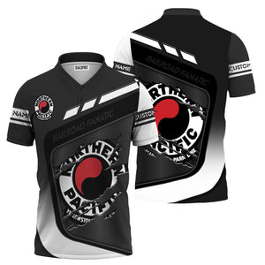 Railspirit Personalized Northern Pacific Railway Polo Shirt Ripped Texture Style Train Shirt For Railroad Fanatic