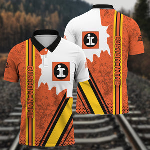Railspirit Personalized Illinois Central Railroad Polo Shirt All Over Printed Unisex Shirt