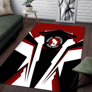 Railspirit Personalized Great Northern Railway Area Rug GNR Strong Line Style  Train Area Rug Gift Idea For Train Lover