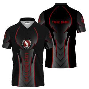 Railspirit Personalized Great Northern Railway Polo Shirt Striking Line Style GNR Train Shirt For Locomotive Lovers