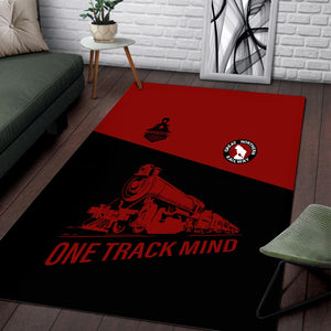 Railspirit Personalized Great Northern Railway Area Rug One Track Mind GNR Train Rug Gift Idea For Train Lover