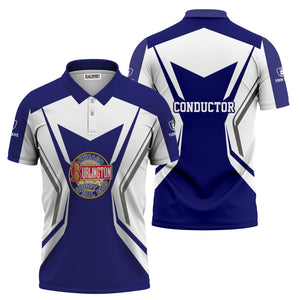 Railspirit Personalized Chicago, Burlington and Quincy Railroad Polo Shirt Unique Style with Custom Job Train Shirt