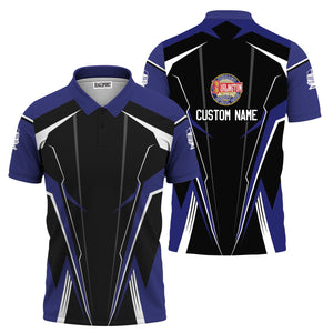 Railspirit Personalized Chicago, Burlington and Quincy Railroad Polo Shirt Lightning-Edge Design Train Shirt For Railroad Lovers