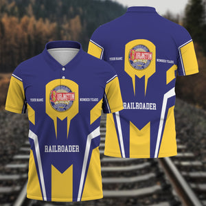 Railspirit Personalized Chicago, Burlington and Quincy Railroad Polo Shirt Custom Year Railroader Shirt Gift Idea For Train Lover