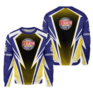 Railspirit Personalized Chicago, Burlington and Quincy Railroad Sweatshirt Lightning Graphic Style Shirt Gift Idea For Train Lover