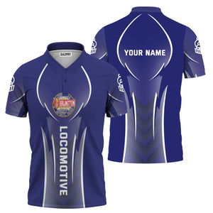 Railspirit Personalized Chicago, Burlington and Quincy Railroad Polo Shirt Striking Line Style Train Shirt For Locomotive Lovers