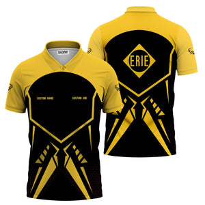 Railspirit Personalized Erie Railroad Polo Shirt Vibriant Style with Custom Position Train Shirt
