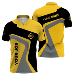 Railspirit Personalized Erie Railroad Polo Shirt Unique Design with Custom Job Position Train Shirt