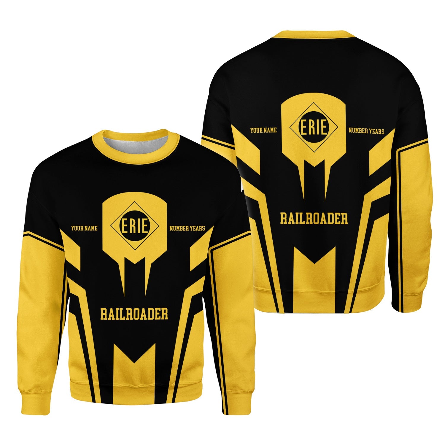 Railspirit Personalized Erie Railroad Sweatshirt Custom Year Railroader Shirt Gift Idea For Train Lover
