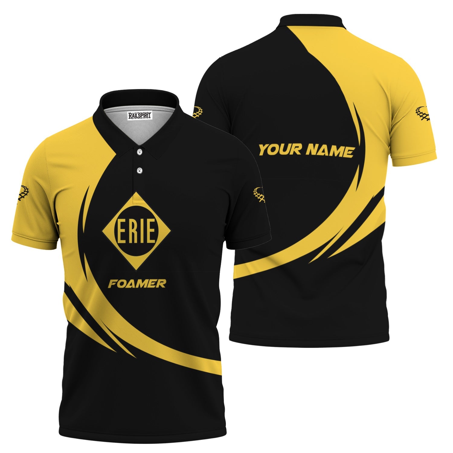Railspirit Personalized Erie Railroad Polo Shirt Unique Graphic Style Shirt For Train Enthusiasts