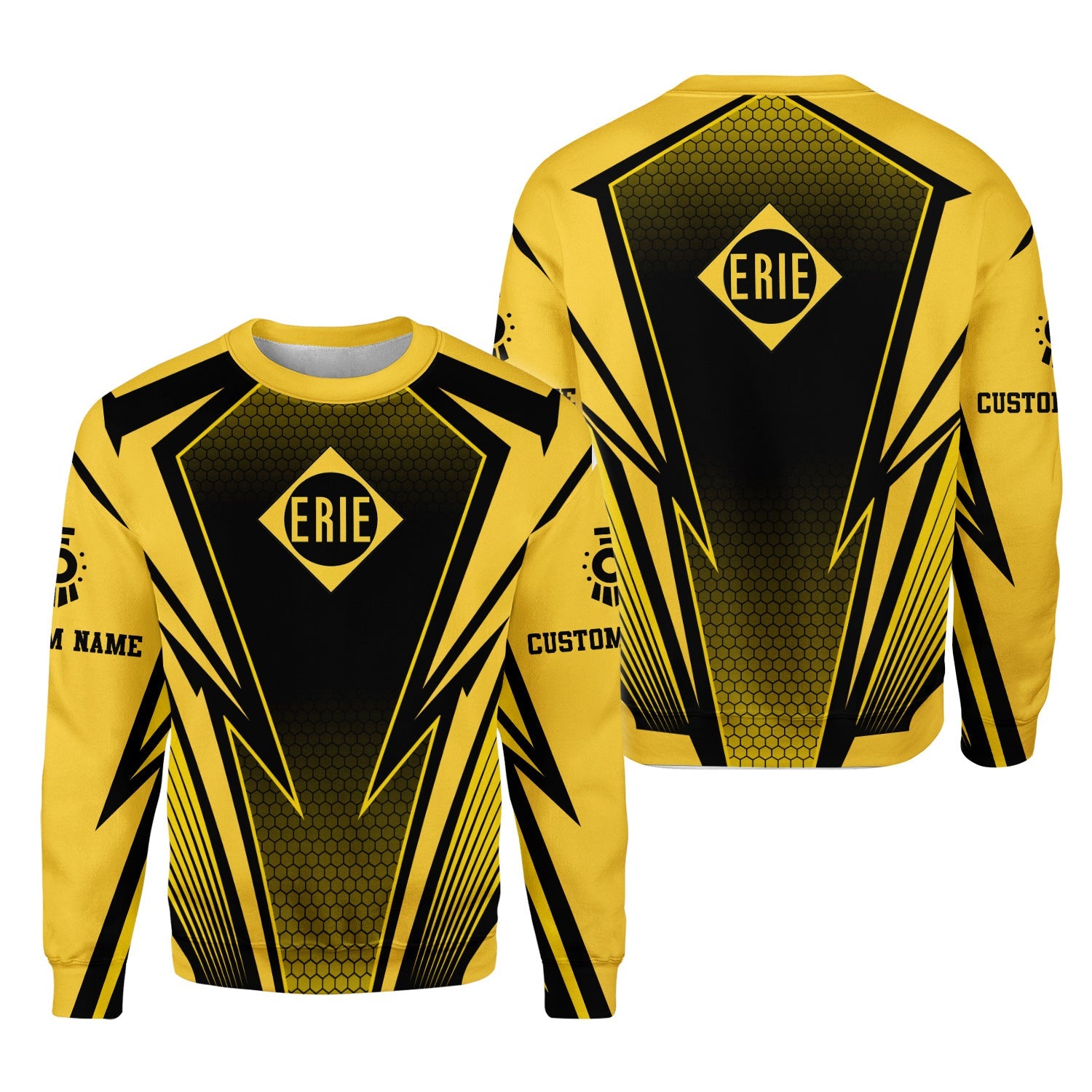 Railspirit Personalized Erie Railroad Sweatshirt Lightning Graphic Style Shirt Gift Idea For Train Lover