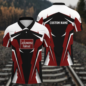Railspirit Personalized Delaware, Lackawanna and Western Railroad Polo Shirt DL&WStrong Line Style Train Unisex Shirt All Over Print
