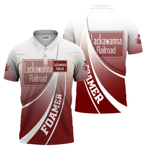 Railspirit Personalized Delaware, Lackawanna and Western Railroad Polo Shirt Railway-Themed Style DL&W Shirt Gift Idea For Trainspotter