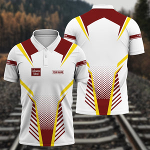 Railspirit Personalized Delaware, Lackawanna and Western Railroad Polo Shirt Unisex DL&W Train Shirt All Over Print