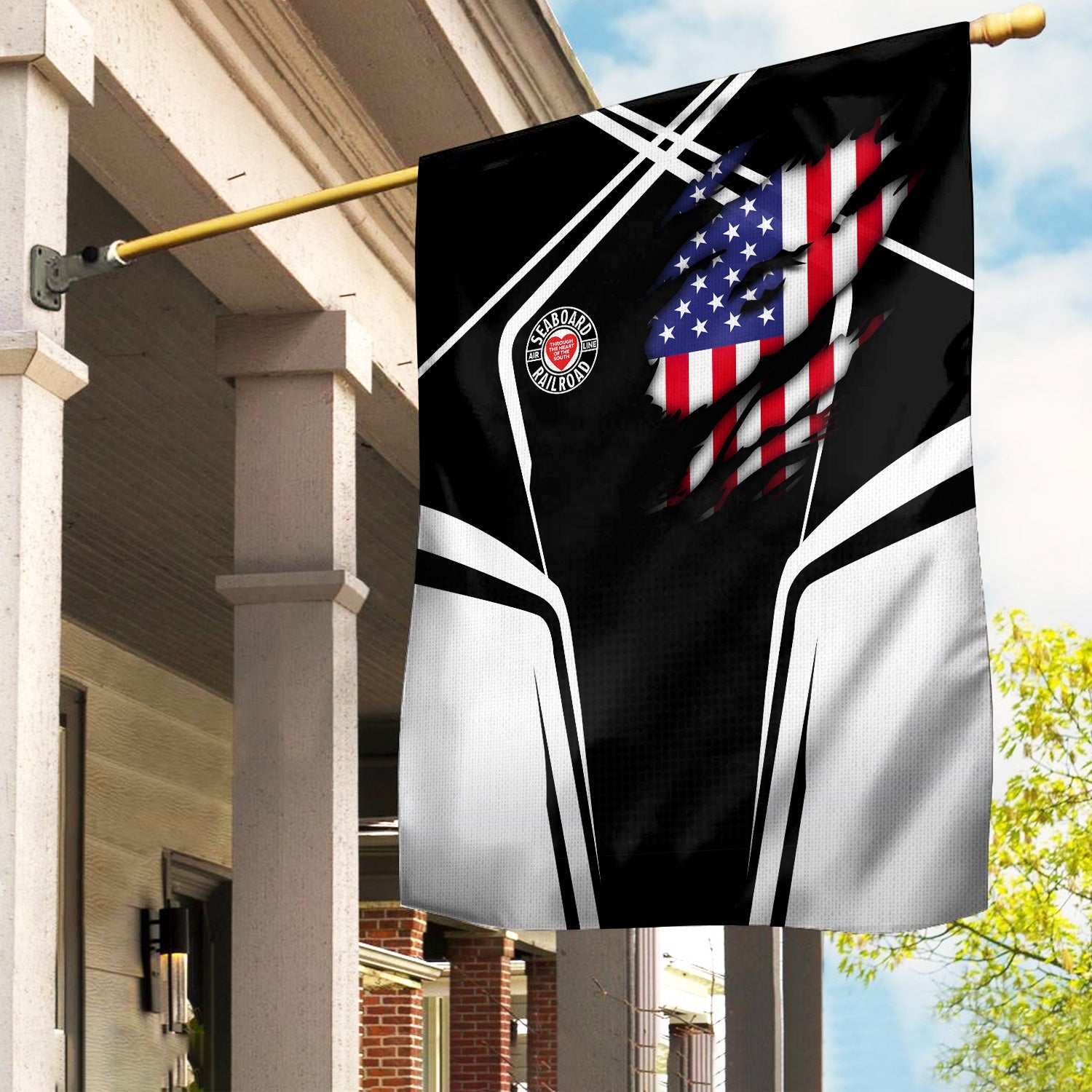 Railspirit Personalized Seaboard Air Line Railroad Garden Flag American Vintage All Over Printed Flag