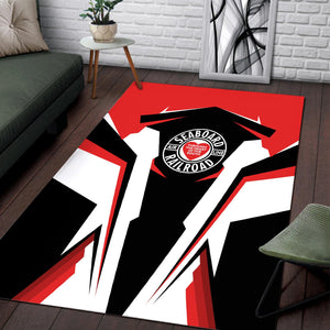 Railspirit Personalized Seaboard Air Line Railroad Area Rug Strong Line Style Train Area Rug Gift Idea For Train Lover