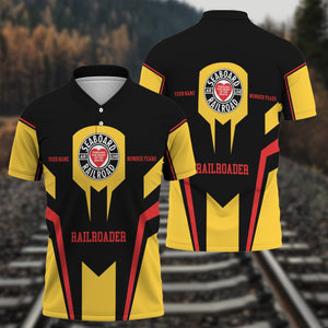 Railspirit Personalized Seaboard Air Line Railroad Polo Shirt Custom Year Railroader Shirt Gift Idea For Train Lover