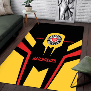 Railspirit Personalized Seaboard Air Line Railroad Area Rug Custom Year Railroader Rug Gift Idea For Train Lover