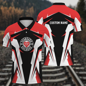 Railspirit Personalized Seaboard Air Line Railroad Polo Shirt Strong Line Style Train Unisex Shirt All Over Print