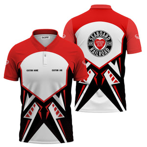 Railspirit Personalized Seaboard Air Line Railroad Polo Shirt Vibriant Style with Custom Position Train Shirt
