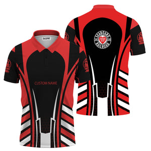 Railspirit Personalized Seaboard Air Line Railroad Polo Shirt Striped Railroad Style Train Shirt All Over Print